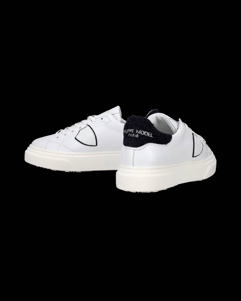 Philippe Model Sneakers Temple da Bambini Bianche e Blu in Pelle Shopping Online