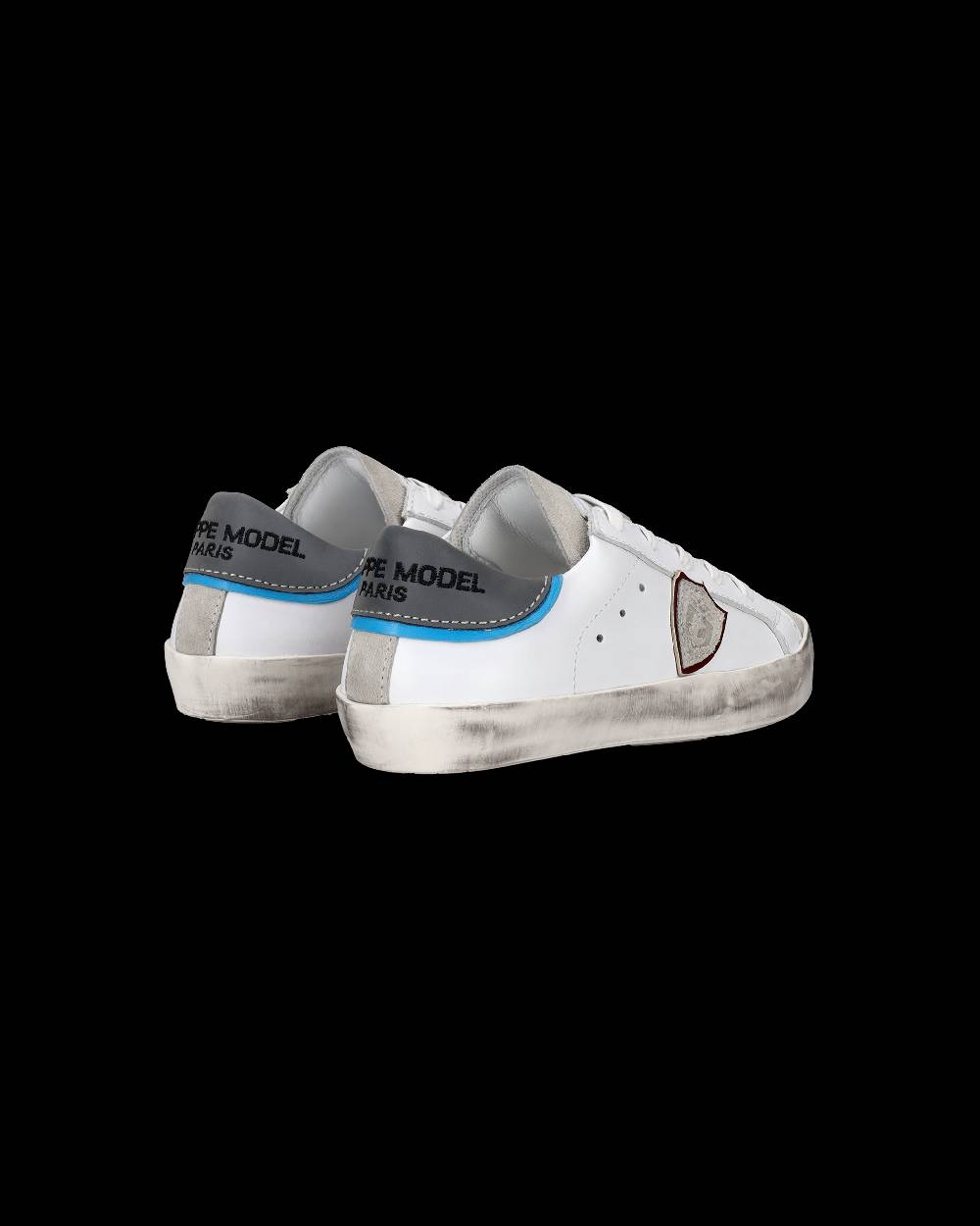 Philippe Model Scarpe da Bambini Prsx Bianche e Argento in Pelle Sconto