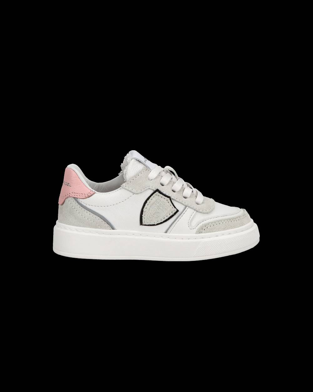 Philippe Model Baby Nice Low-Top Sneakers in Leather, Brown Blue Offerta Pasqua