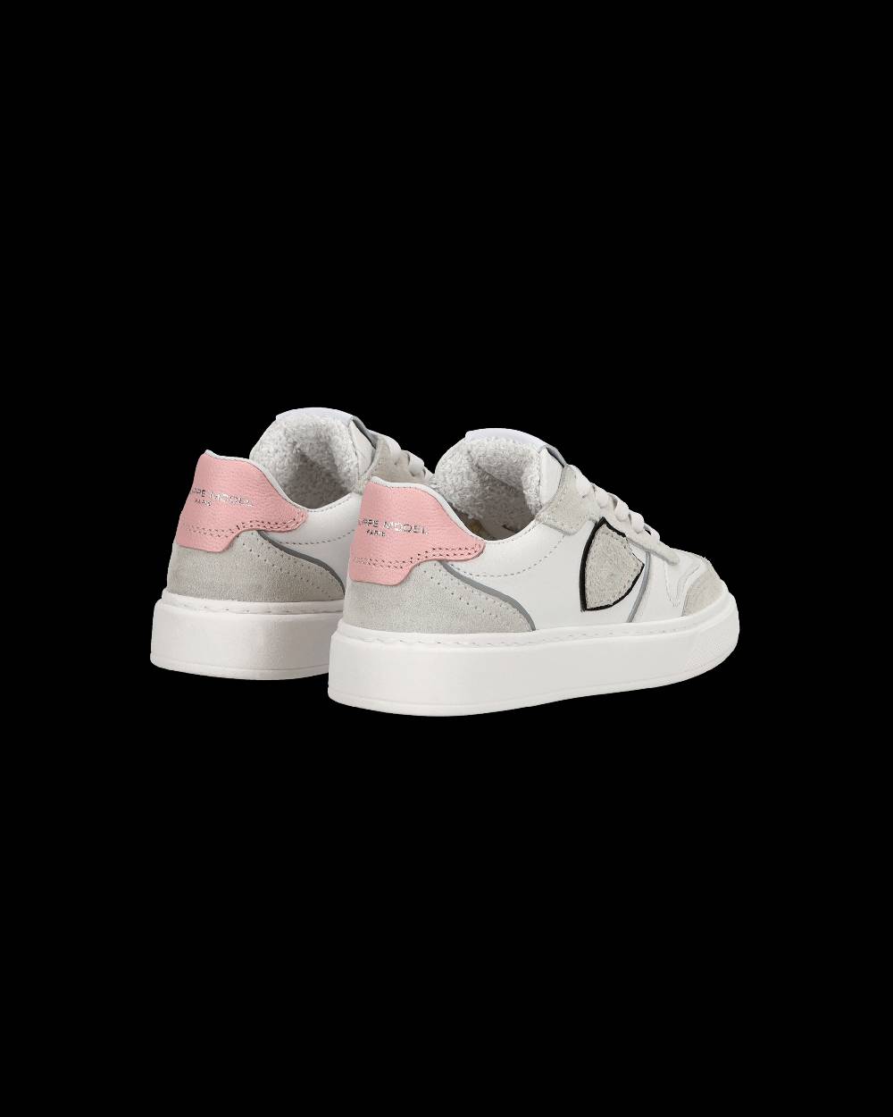 Philippe Model Baby Nice Low-Top Sneakers in Leather, Brown Blue Offerta Pasqua