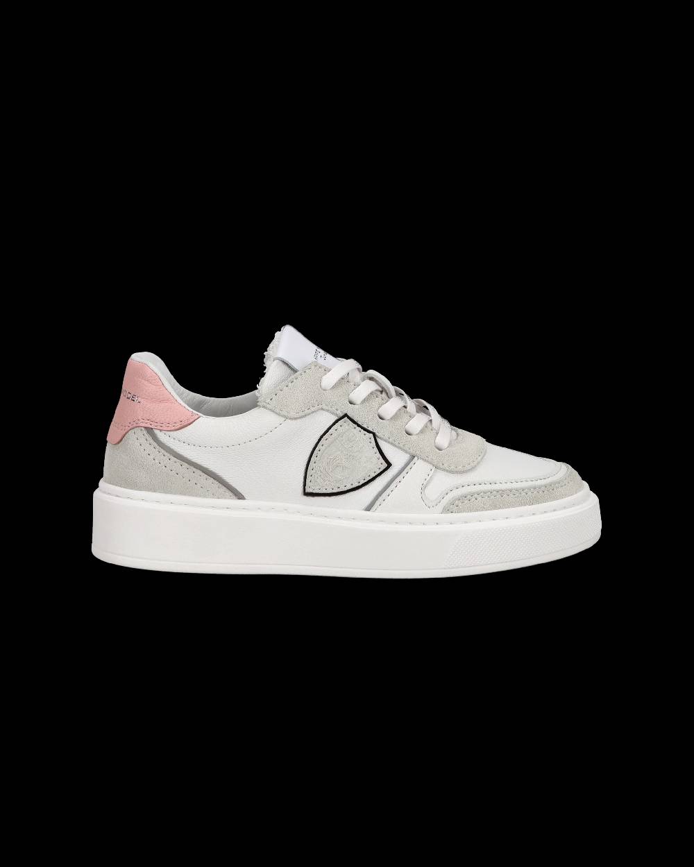 Philippe Model Junior Nice Low-Top Sneakers in Leather, Brown Blue Economico