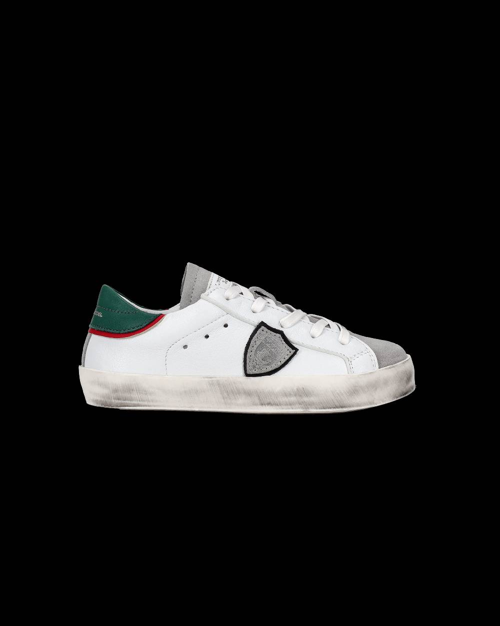 Philippe Model Sneakers da Bambini Prsx Bianche e Verdi in Pelle Offerte
