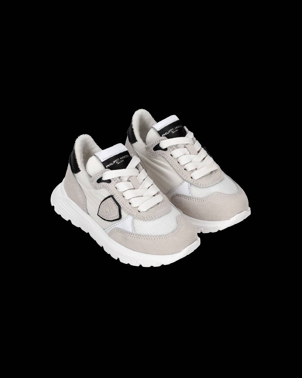 Philippe Model Scarpe da Bambini Antibes Bianche in Tessuto Tecnico