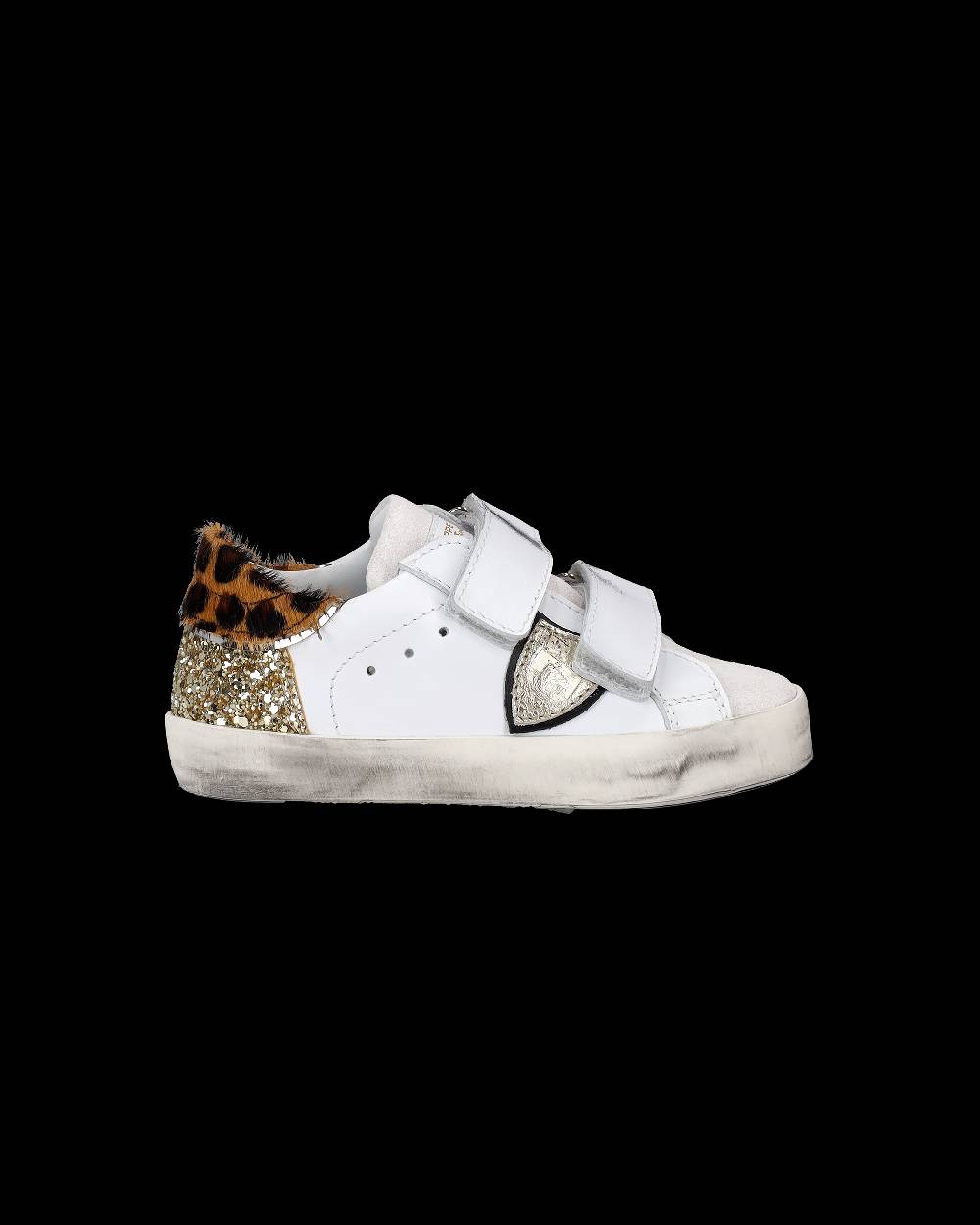 Philippe Model Sneakers Prsx Sportif da Bambini Bianche e Oro in Pelle In Saldo