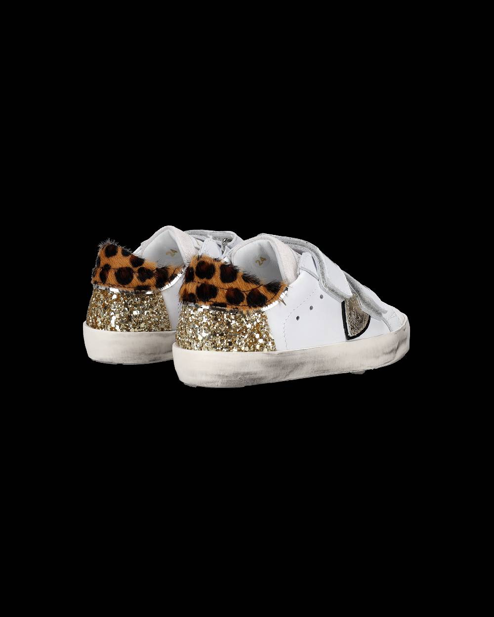 Philippe Model Sneakers Prsx Sportif da Bambini Bianche e Oro in Pelle In Saldo