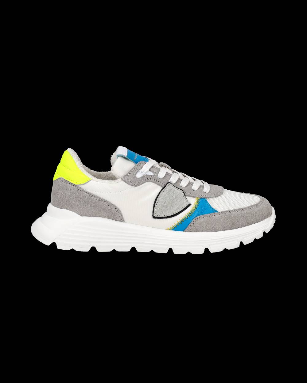 Philippe Model Sneakers Antibes da Bambini Grigie e Gialle in Pelle Qualità