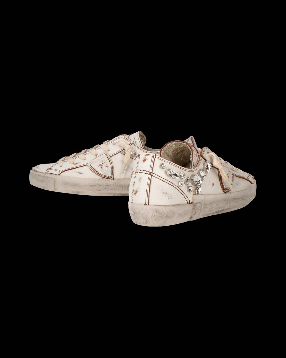 Philippe Model Sneaker Prsx Donna Con Cristalli, Bianco Spedizione Gratuita