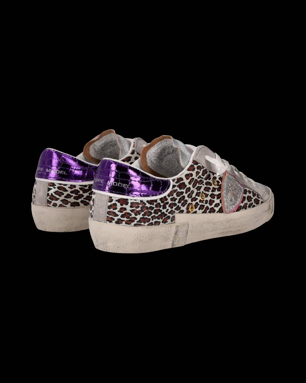 Philippe Model Sneaker Prsx Donna, Argento e Viola Promozione Limitata