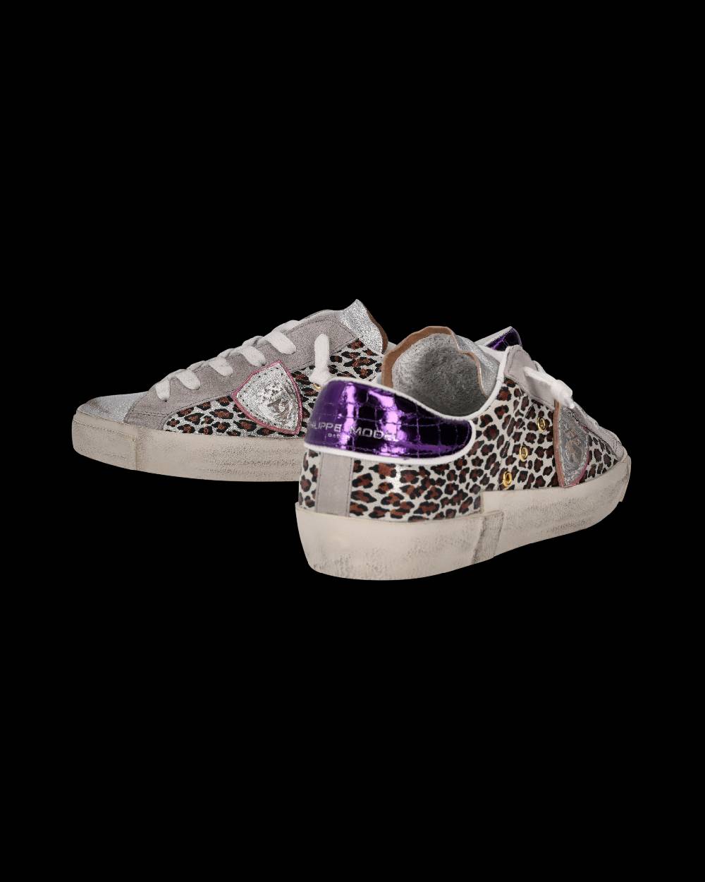 Philippe Model Sneaker Prsx Donna, Argento e Viola Promozione Limitata