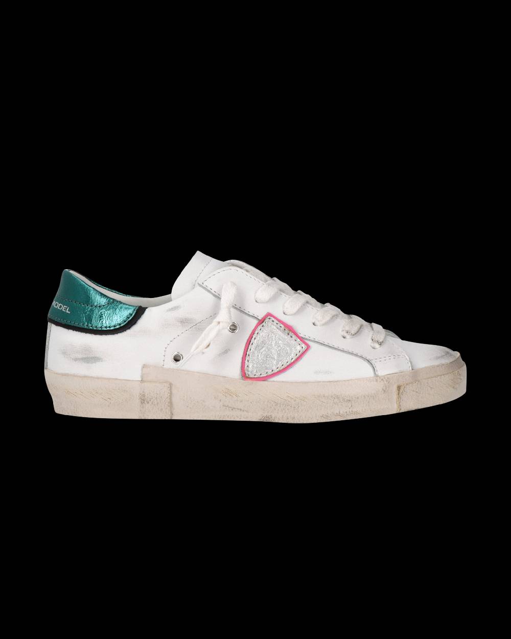 Philippe Model Sneaker Prsx Donna, Bianco e Petrolio Fino Al -60%