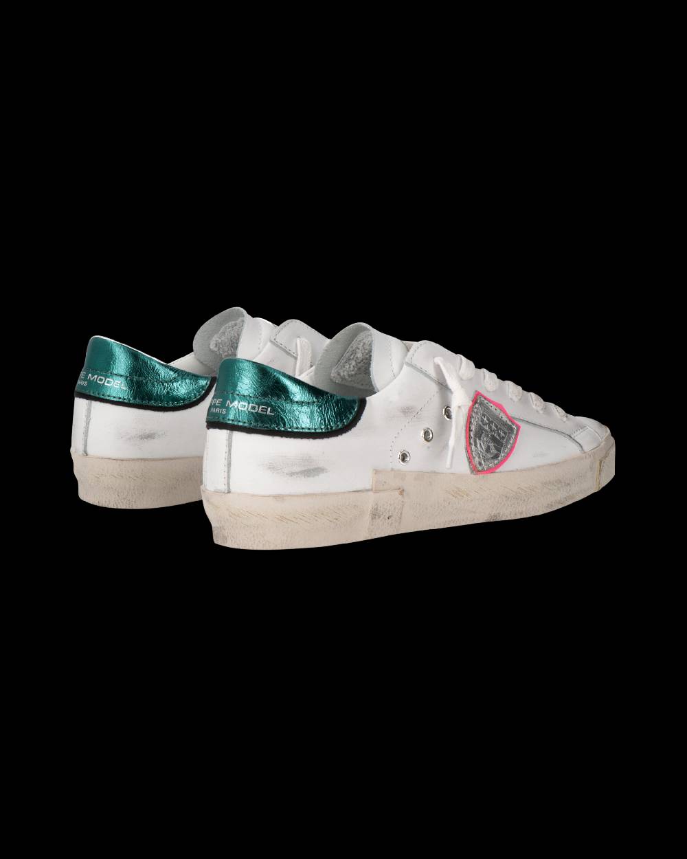Philippe Model Sneaker Prsx Donna, Bianco e Petrolio Fino Al -60%