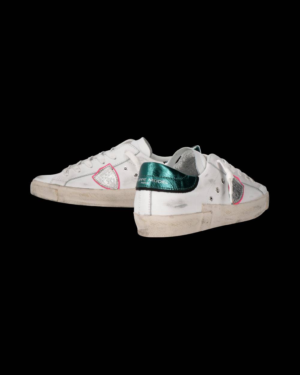 Philippe Model Sneaker Prsx Donna, Bianco e Petrolio Fino Al -60%