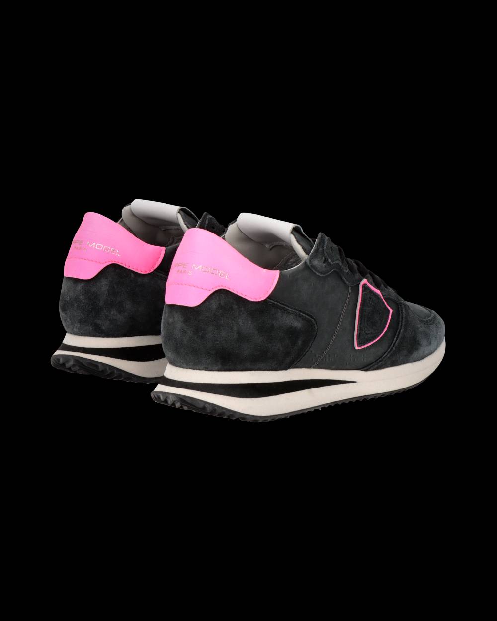 Philippe Model Sneaker Trpx Donna, Nero e Fucsia Novità