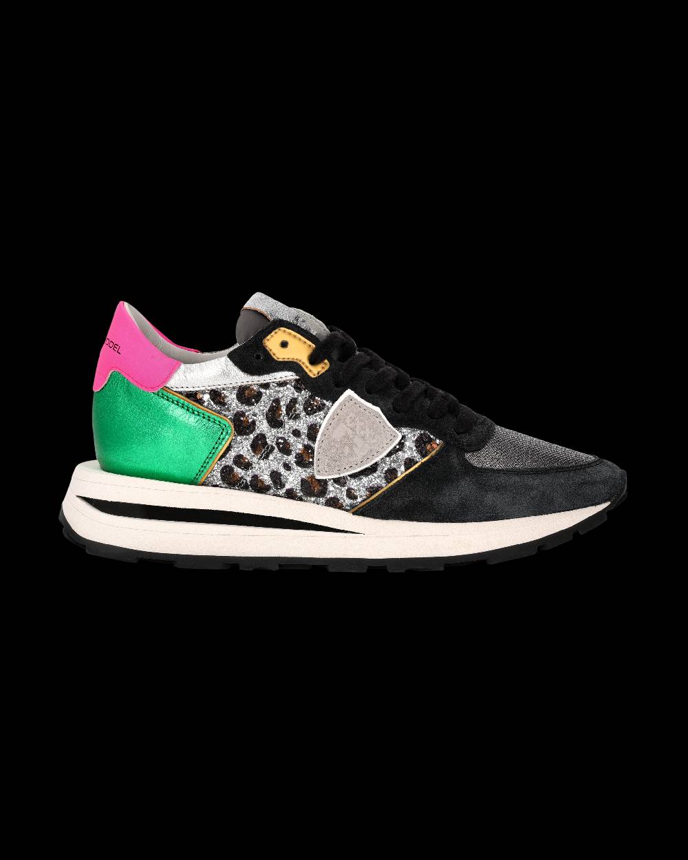 Philippe Model Sneaker Tropez Haute Donna, Nero e Verde 2025