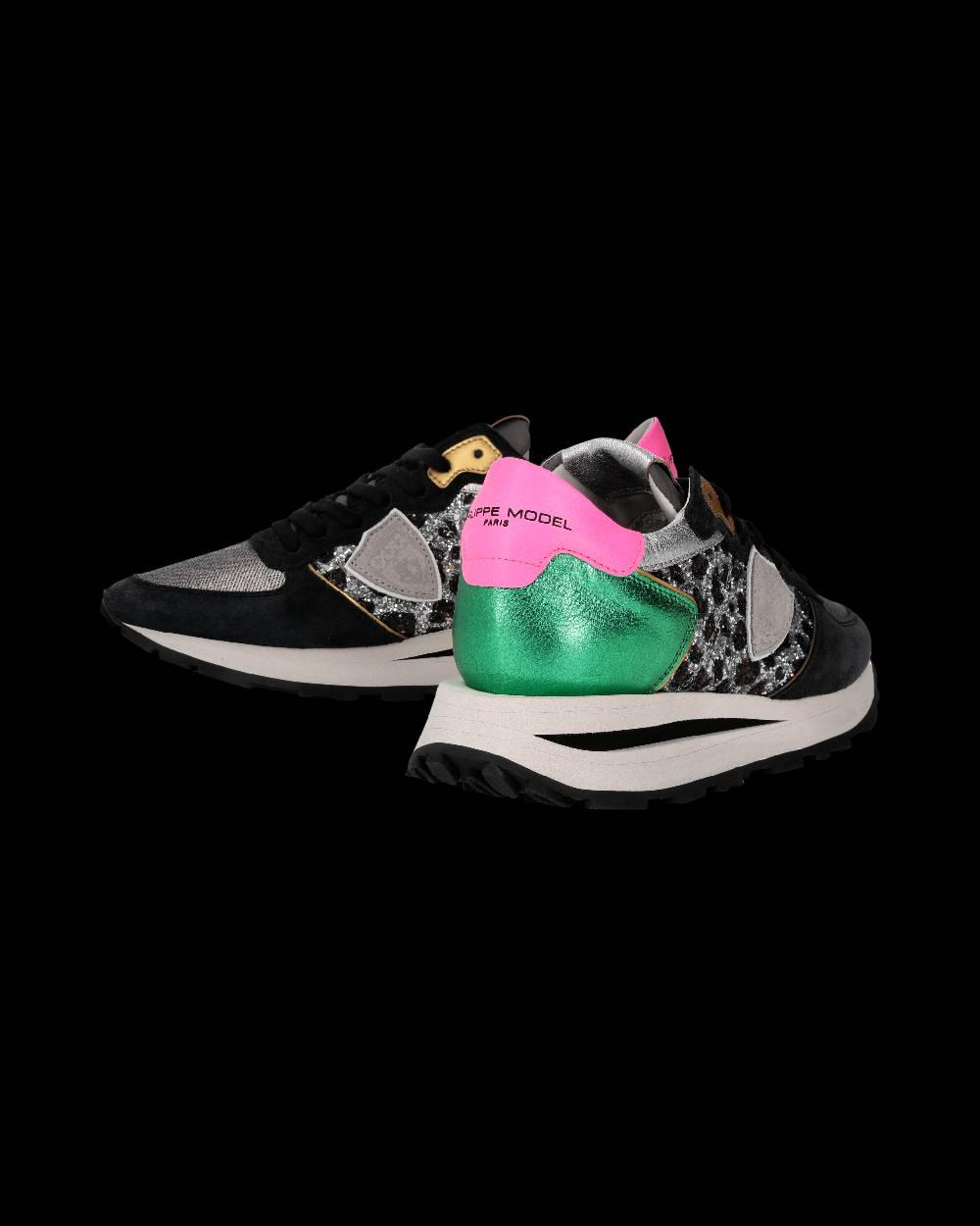 Philippe Model Sneaker Tropez Haute Donna, Nero e Verde 2025