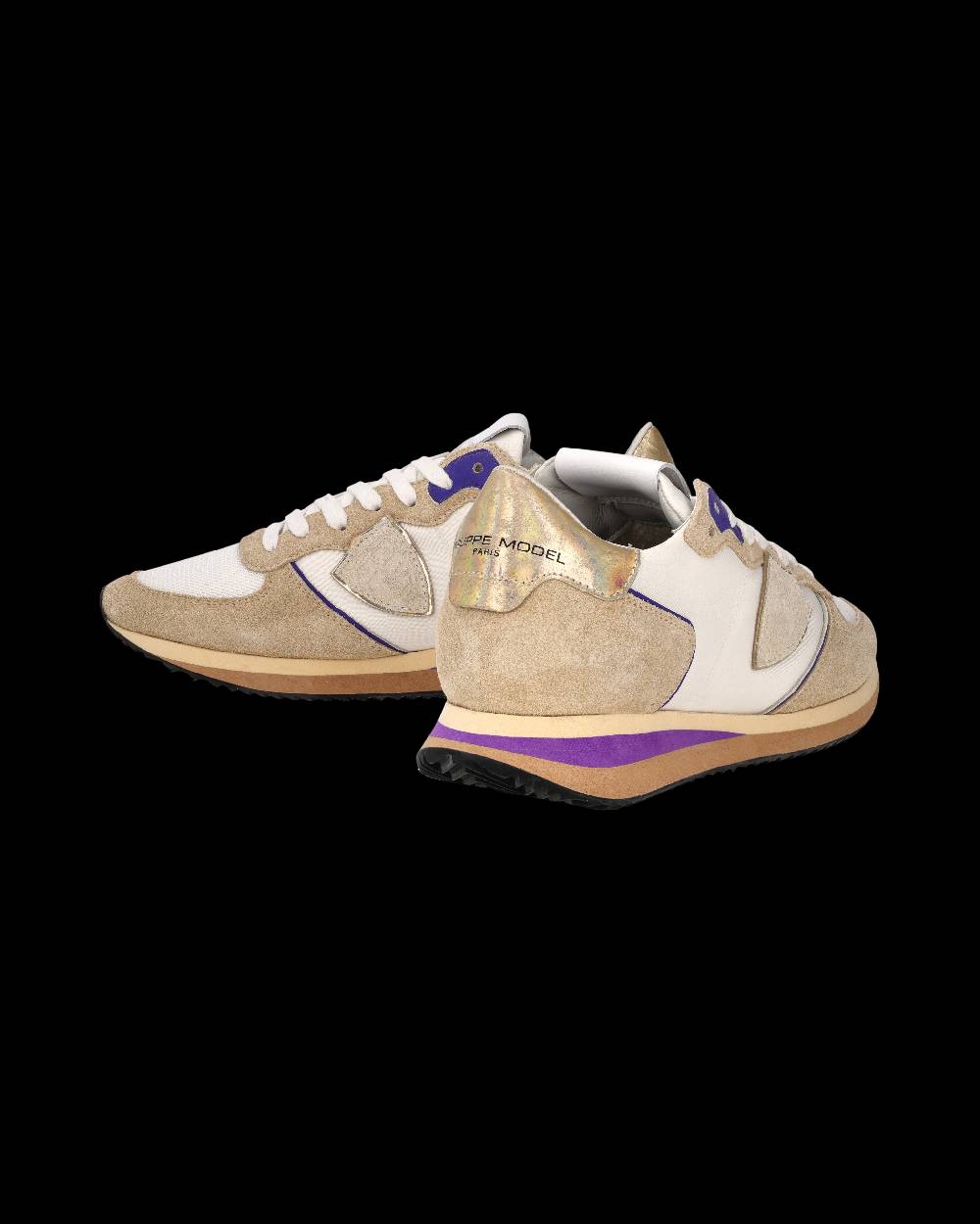 Philippe Model Sneaker Trpx Donna, Beige e Violetto Italia