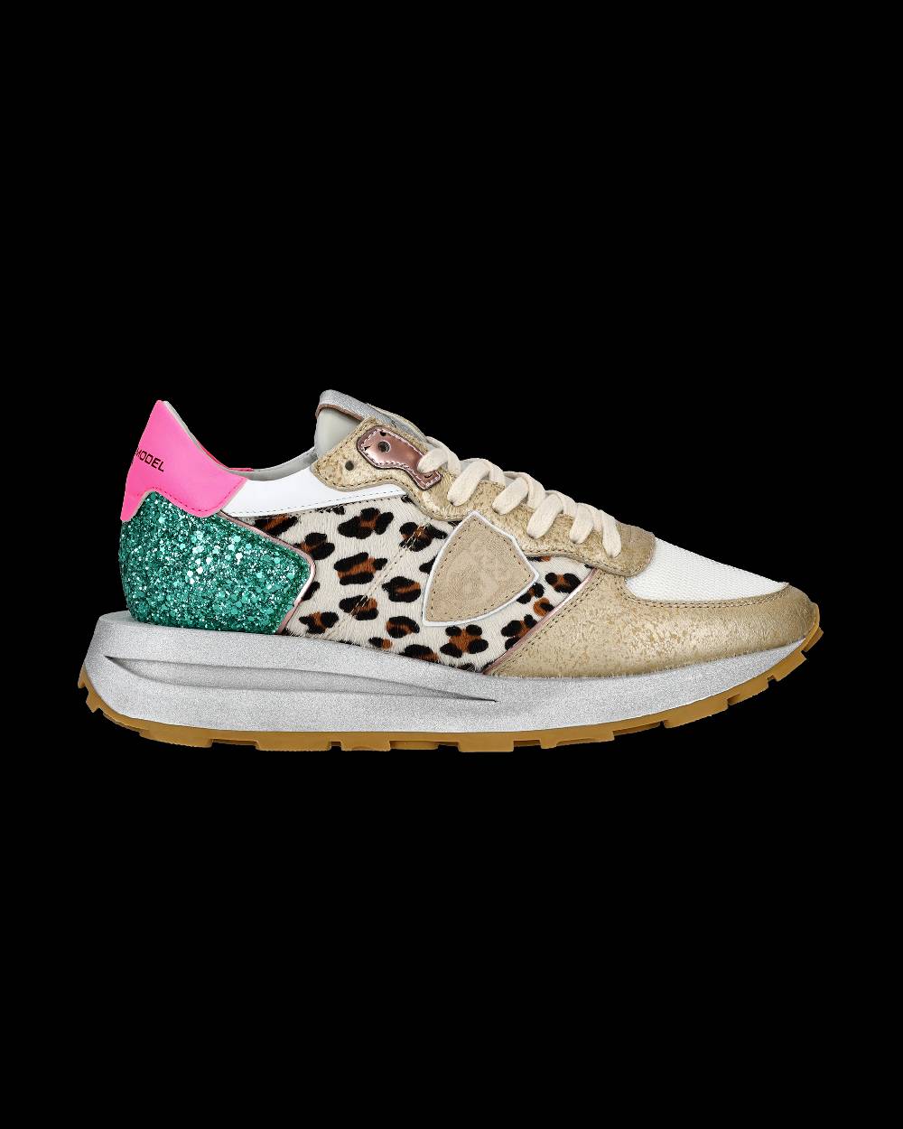 Philippe Model Sneaker basse Tropez Haute donna - bianco, fucsia e animalier 2025