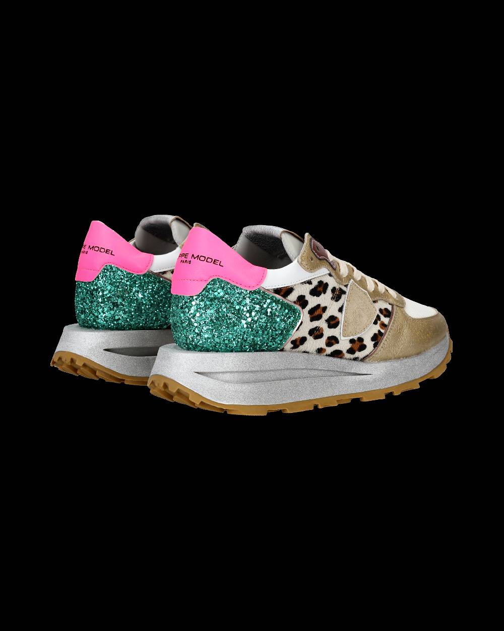Philippe Model Sneaker basse Tropez Haute donna - bianco, fucsia e animalier 2025