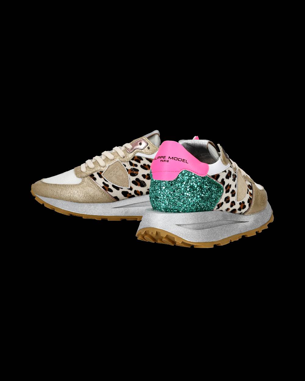 Philippe Model Sneaker basse Tropez Haute donna - bianco, fucsia e animalier 2025