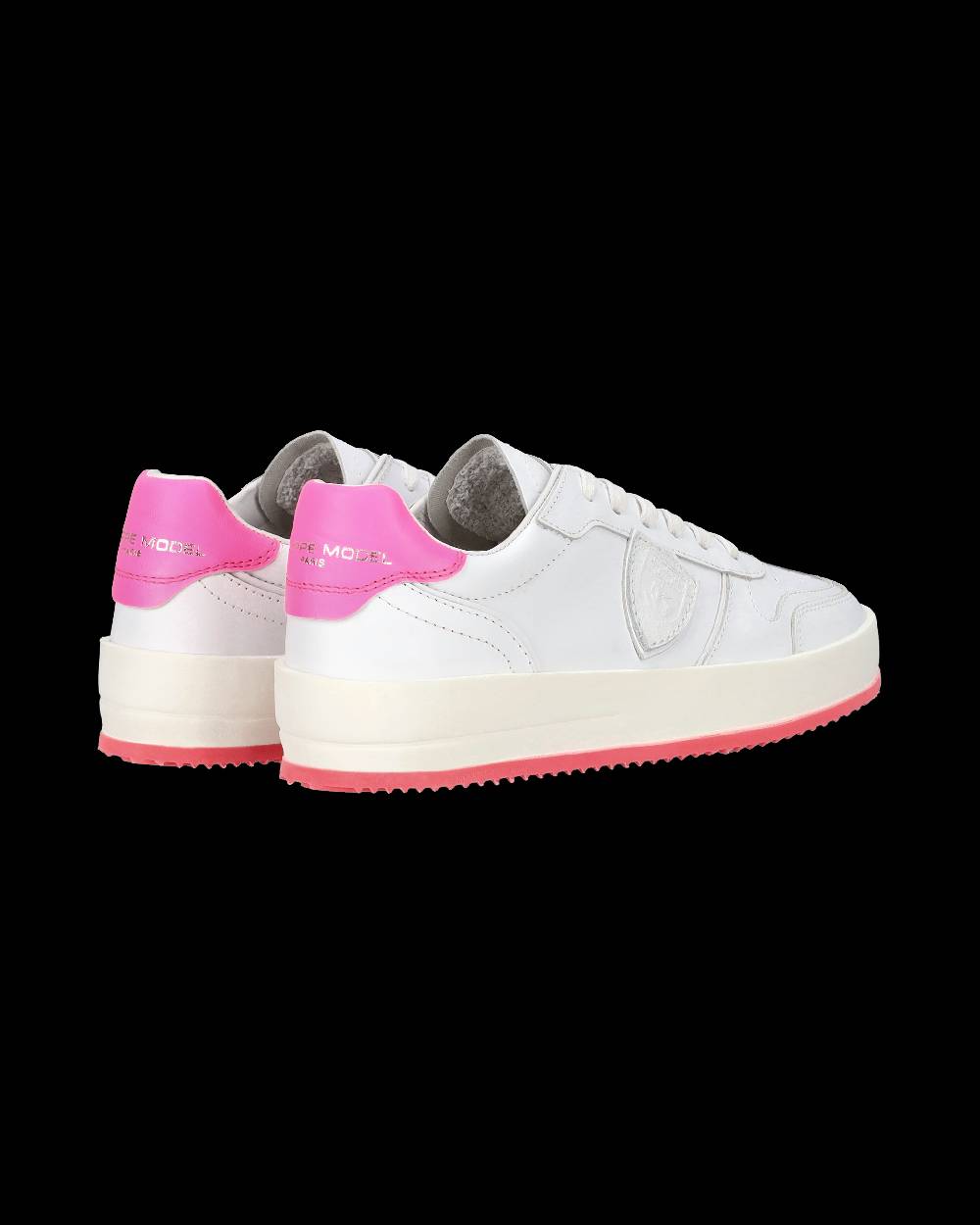 Philippe Model Sneaker bassa Nice donna - bianco e fucsia Pezzi Unici