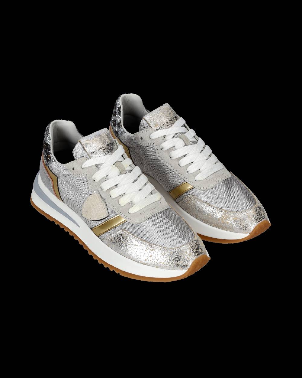 Philippe Model Sneaker basse Tropez 2.1 donna - bianco, argento e animalier