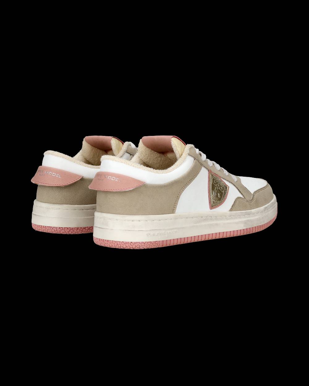 Philippe Model Sneakers Lyon da Donna Bianche e Rosa in Pelle Riciclata Novità