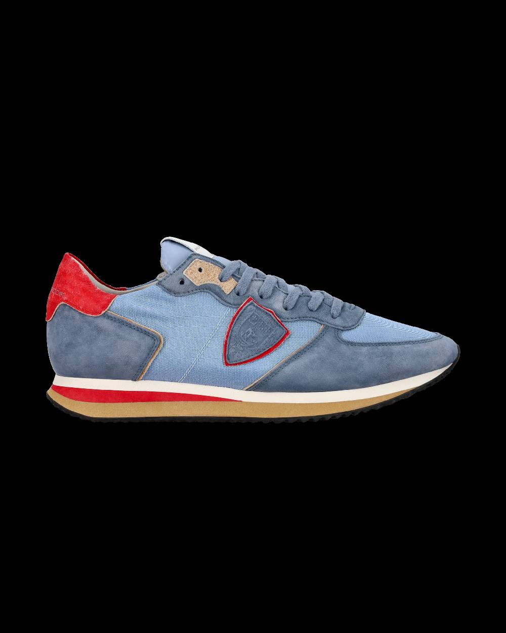 Philippe Model Sneaker casual Trpx da uomo in nylon e pelle Nabuk - Azzurro Presa