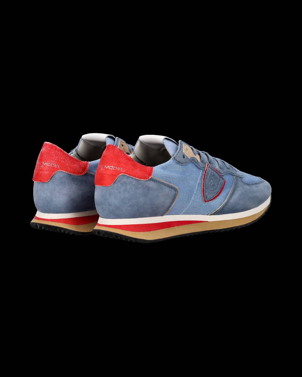 Philippe Model Sneaker casual Trpx da uomo in nylon e pelle Nabuk - Azzurro Presa