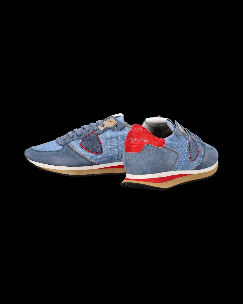Philippe Model Sneaker casual Trpx da uomo in nylon e pelle Nabuk - Azzurro Presa