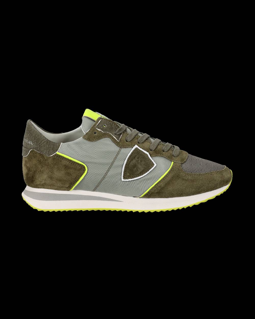 Philippe Model Sneakers Trpx da Uomo Verde militare e Gialle in Tessuto Tecnico Sconto