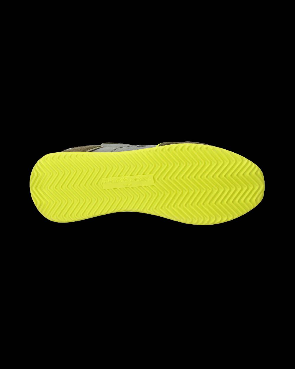 Philippe Model Sneakers Trpx da Uomo Verde militare e Gialle in Tessuto Tecnico Sconto
