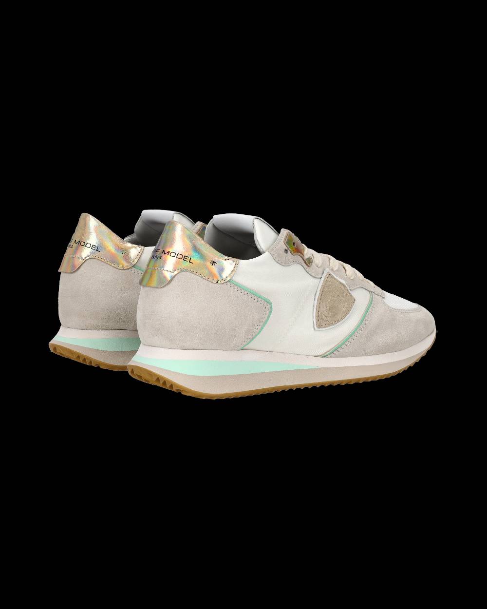 Philippe Model Sneaker bassa Trpx donna - bianco, acqua e oro Saldi