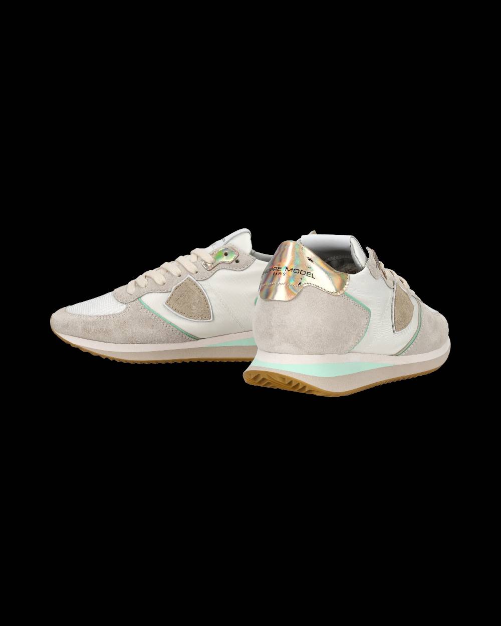 Philippe Model Sneaker bassa Trpx donna - bianco, acqua e oro Saldi