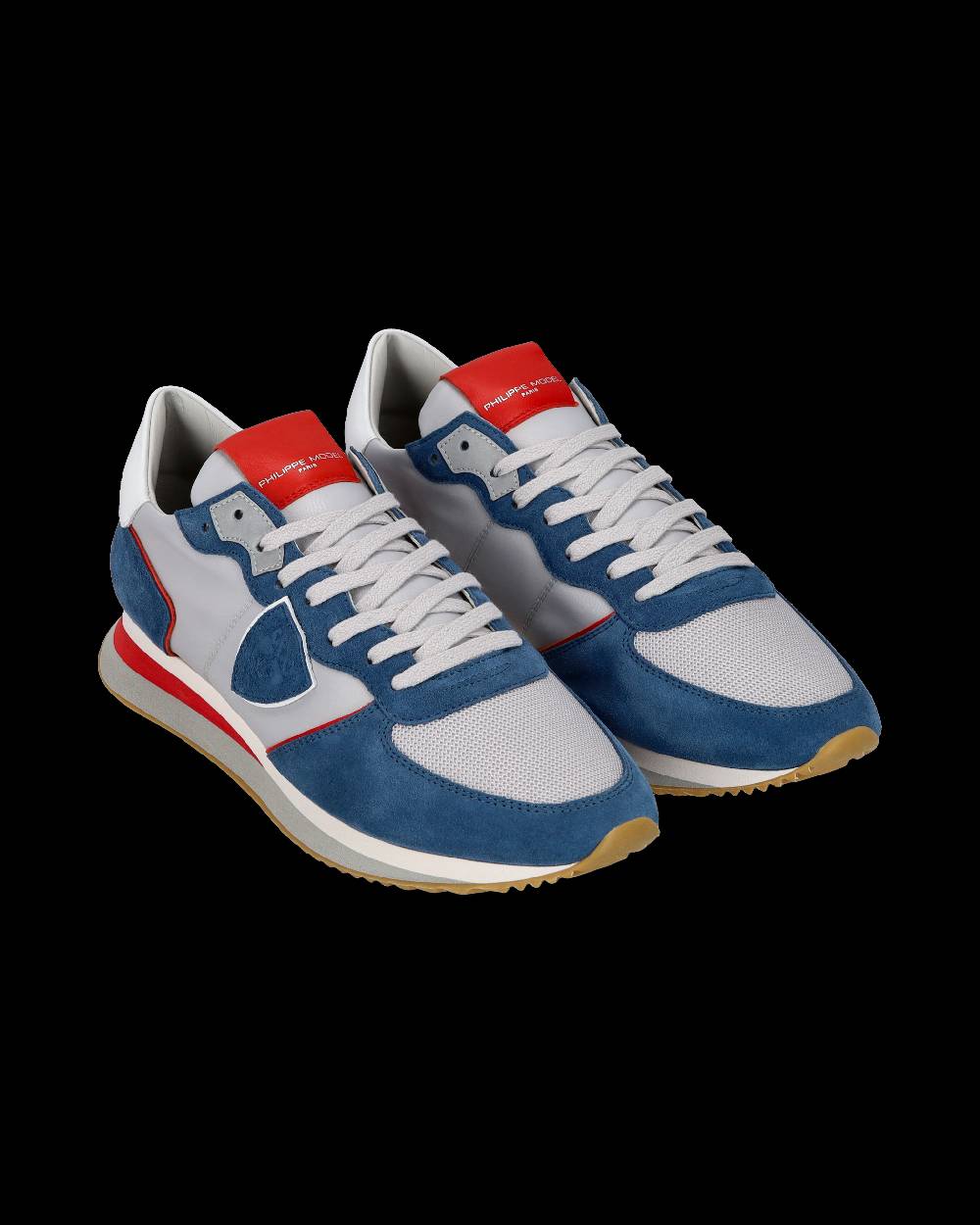 Philippe Model Sneaker casual Trpx da uomo in nylon e pelle - Denim e grigio