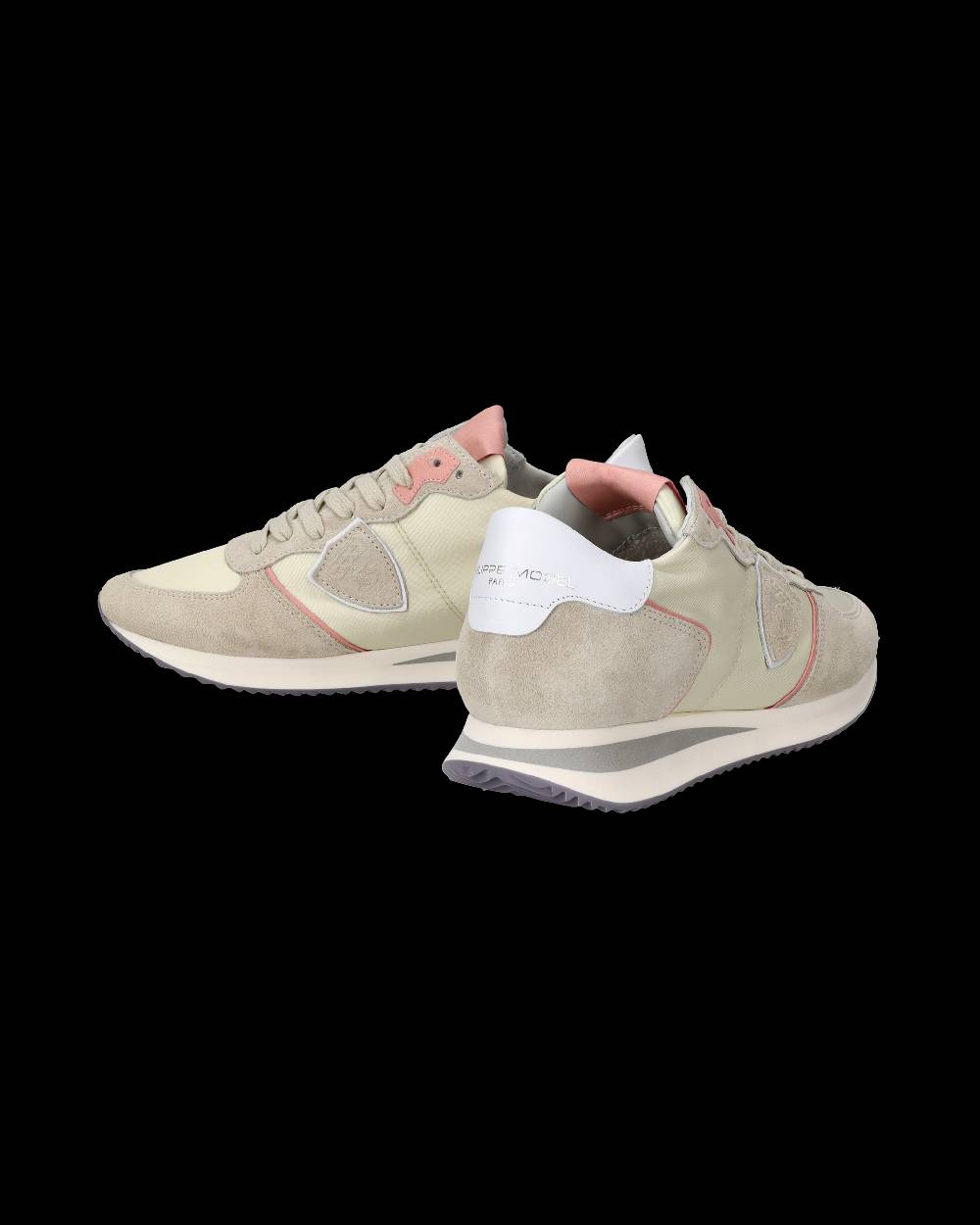 Philippe Model Sneakers Trpx da Donna Rosa Latte in Tessuto Tecnico Moda