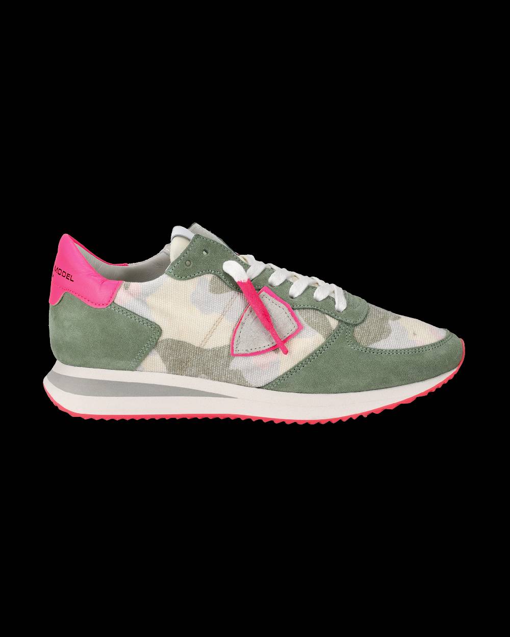 Philippe Model Sneakers Trpx da Donna Verde Camouflage in Tessuto Tecnico 2025