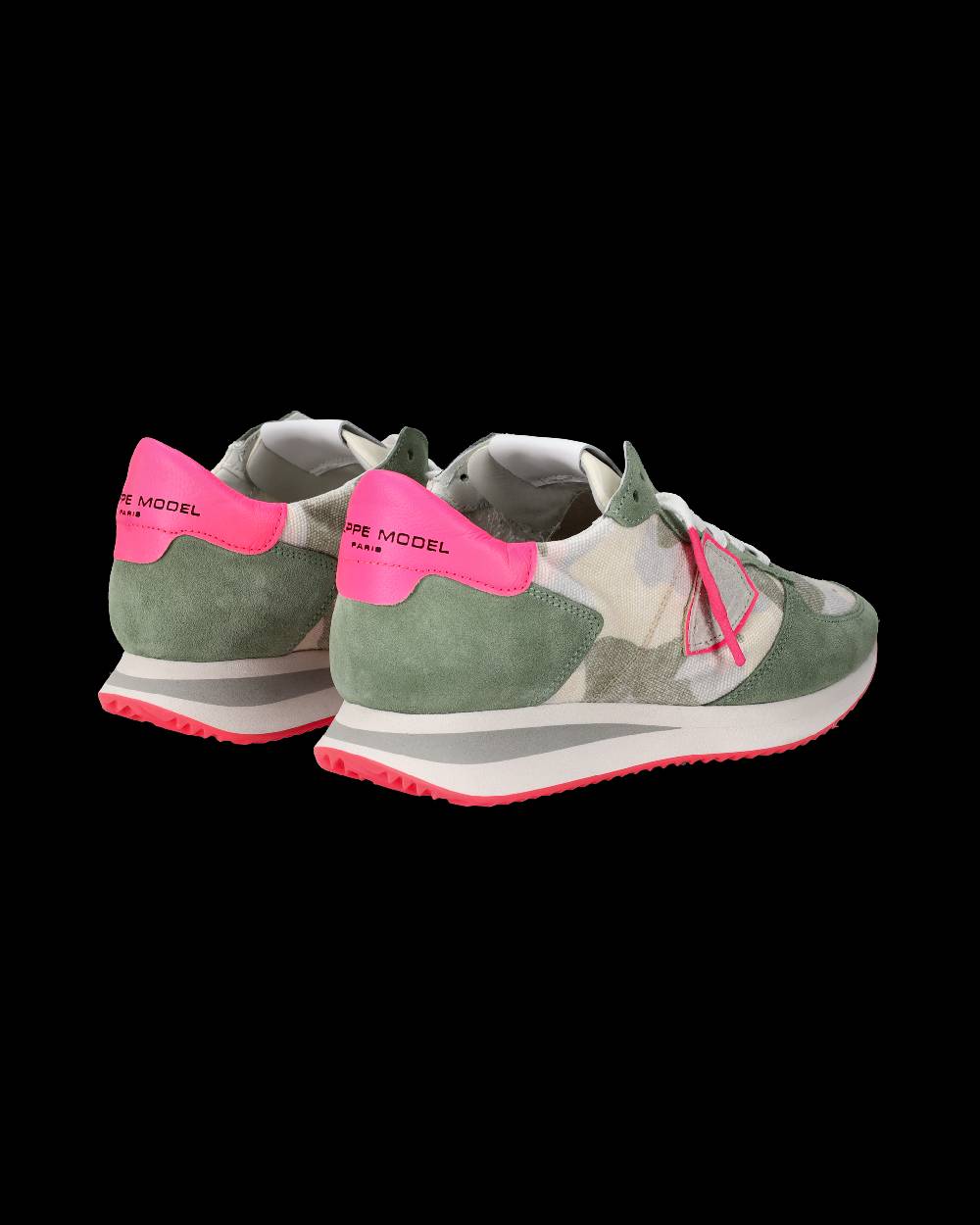 Philippe Model Sneakers Trpx da Donna Verde Camouflage in Tessuto Tecnico 2025
