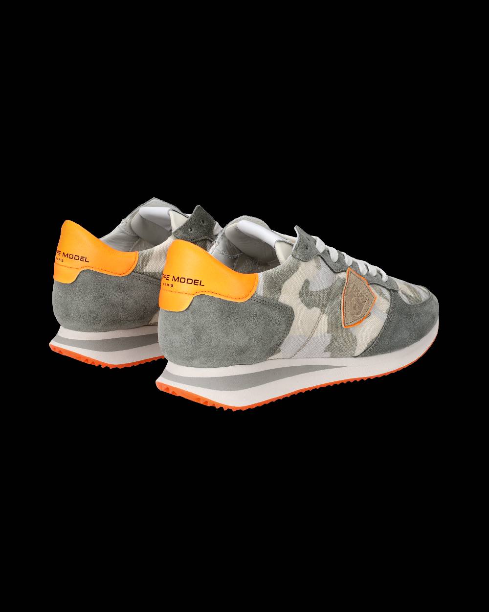 Philippe Model Sneakers Trpx da Uomo Verdi e Arancioni in Tessuto Tecnico Italy