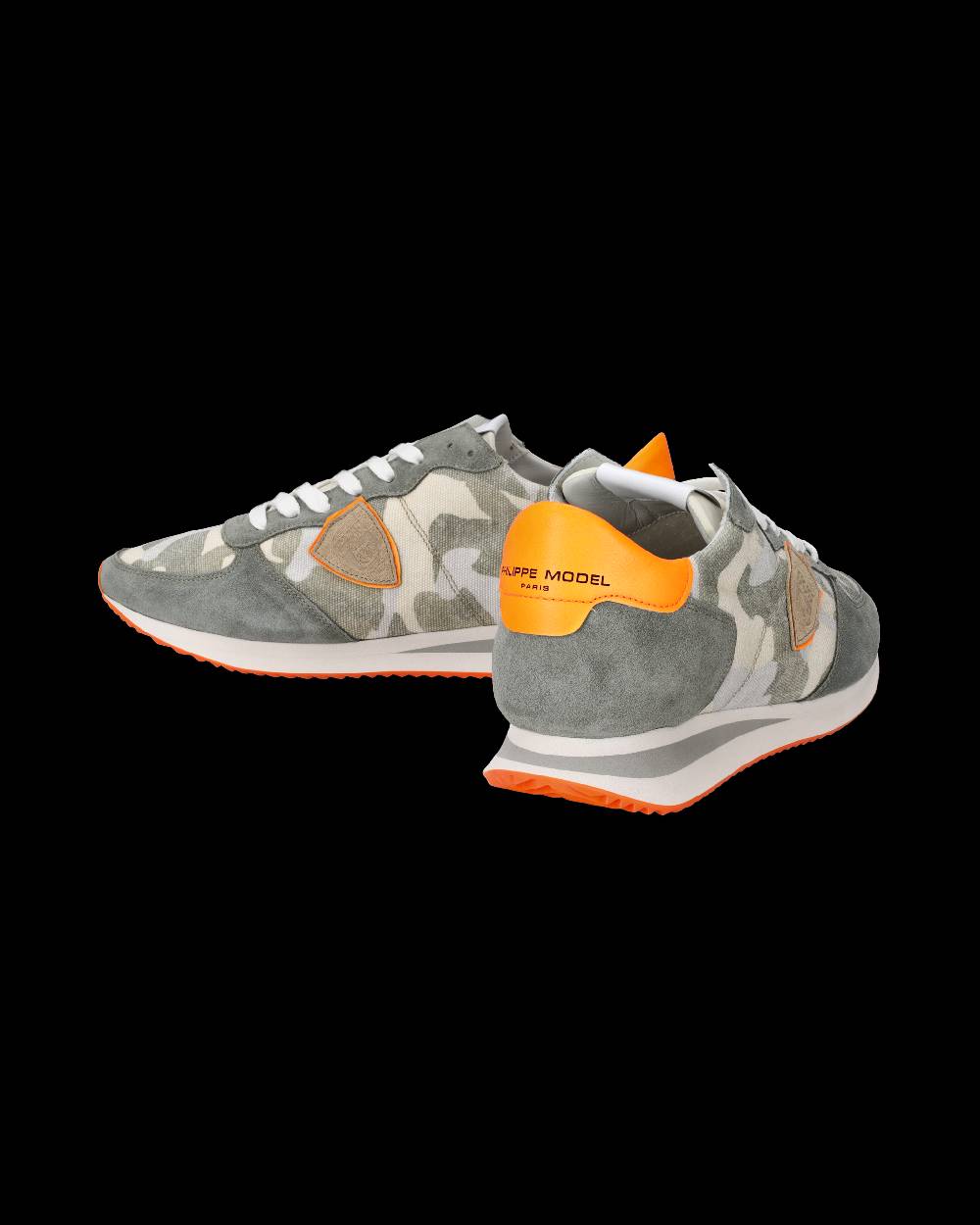 Philippe Model Sneakers Trpx da Uomo Verdi e Arancioni in Tessuto Tecnico Italy