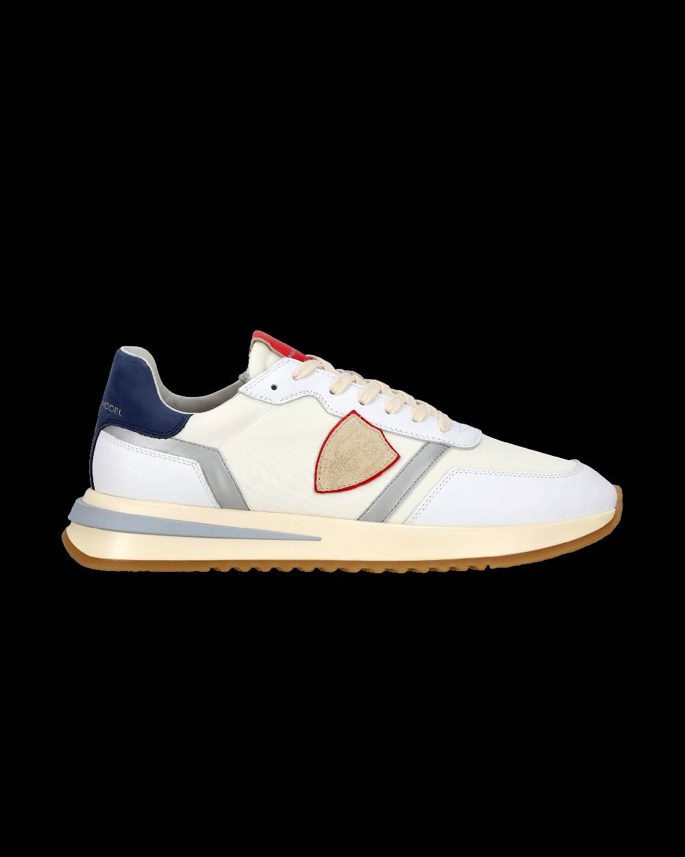 Philippe Model Sneaker casual Tropez 2.1 da uomo in nylon e pelle - Bianco, blu e rosso Italia