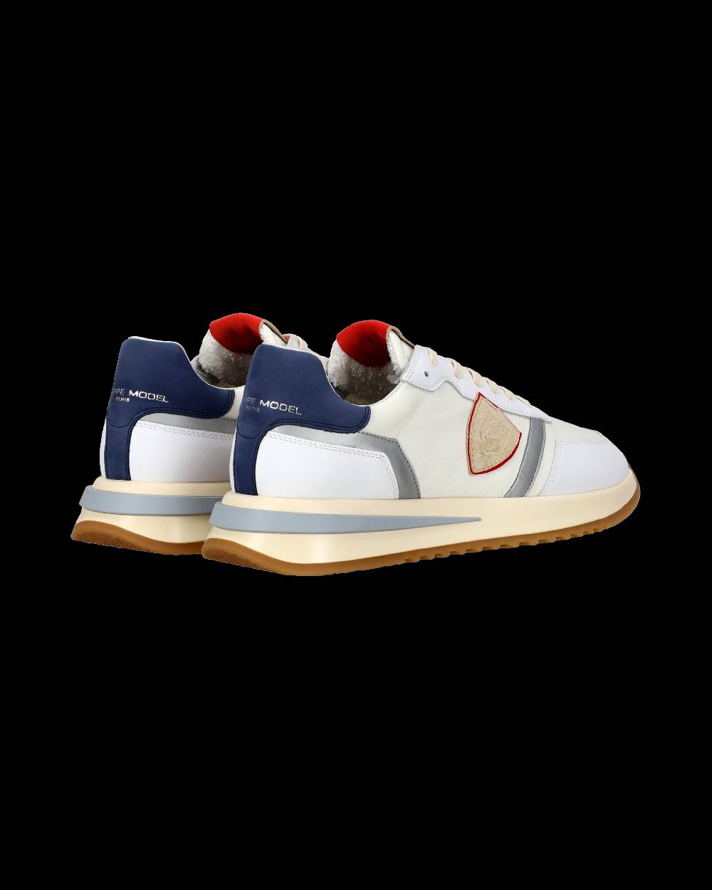 Philippe Model Sneaker casual Tropez 2.1 da uomo in nylon e pelle - Bianco, blu e rosso Italia