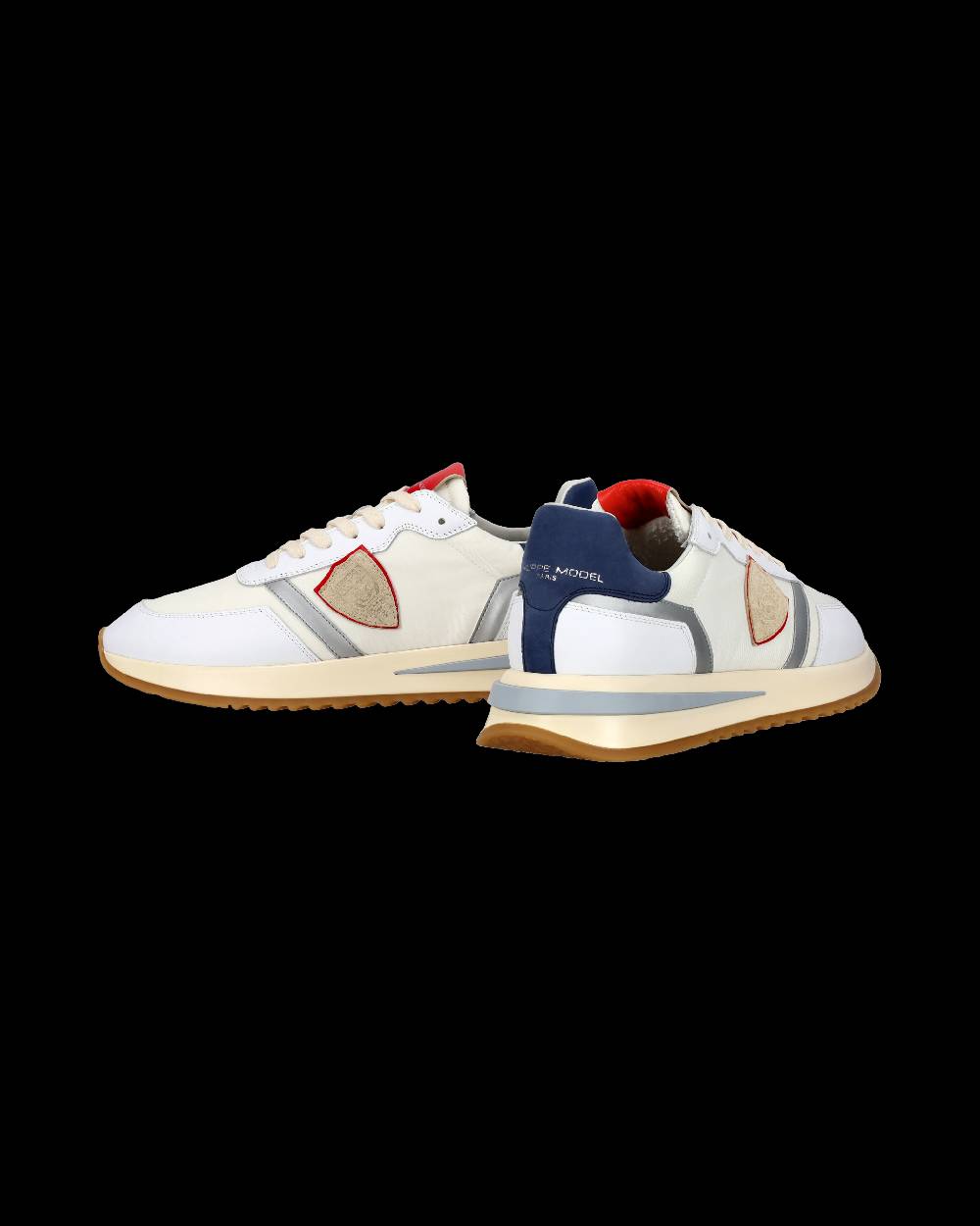 Philippe Model Sneaker casual Tropez 2.1 da uomo in nylon e pelle - Bianco, blu e rosso Italia