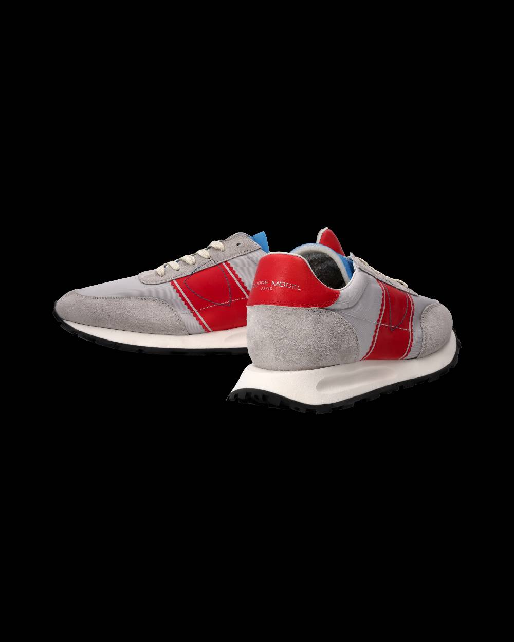 Philippe Model Sneaker Running Tour Uomo, Grigio e Rosso Spedizione Gratuita