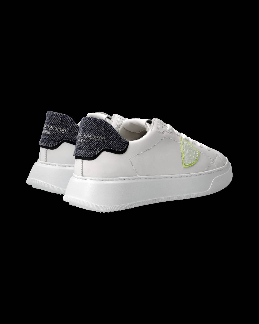 Philippe Model Sneaker Temple Uomo, Bianco e Blu Soddisfazione Garantita