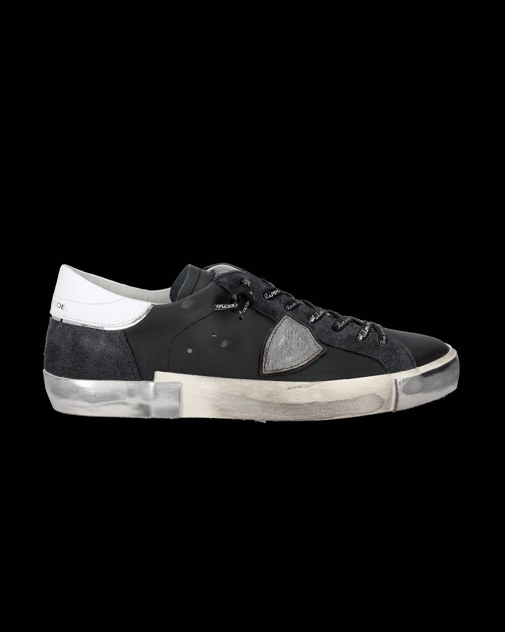 Philippe Model Sneaker bassa Prsx uomo - nero e argento Rilascio limitato