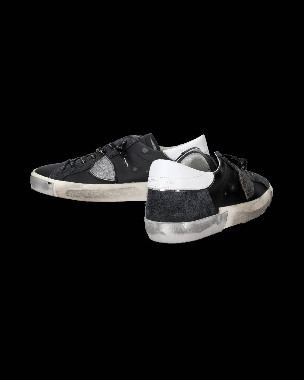 Philippe Model Sneaker bassa Prsx uomo - nero e argento Rilascio limitato