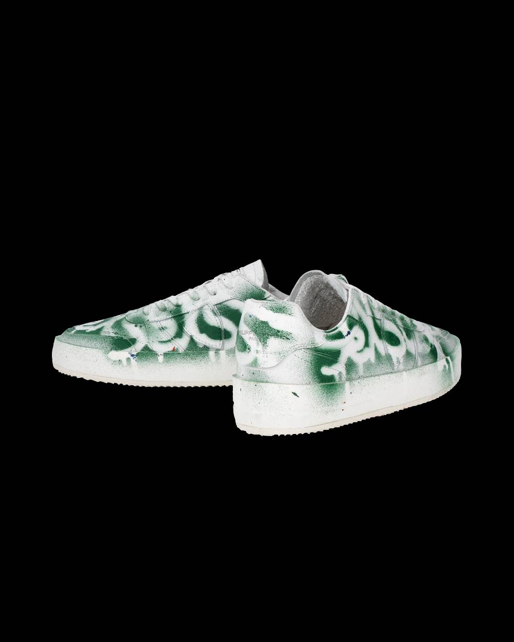 Philippe Model Sneaker bassa Nice uomo - bianco e verde In Saldo