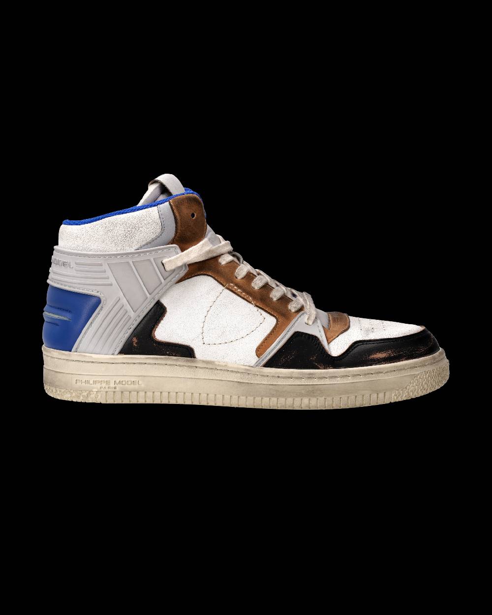 Philippe Model Sneaker La Grande Uomo, Bianco e Blu Nuovo