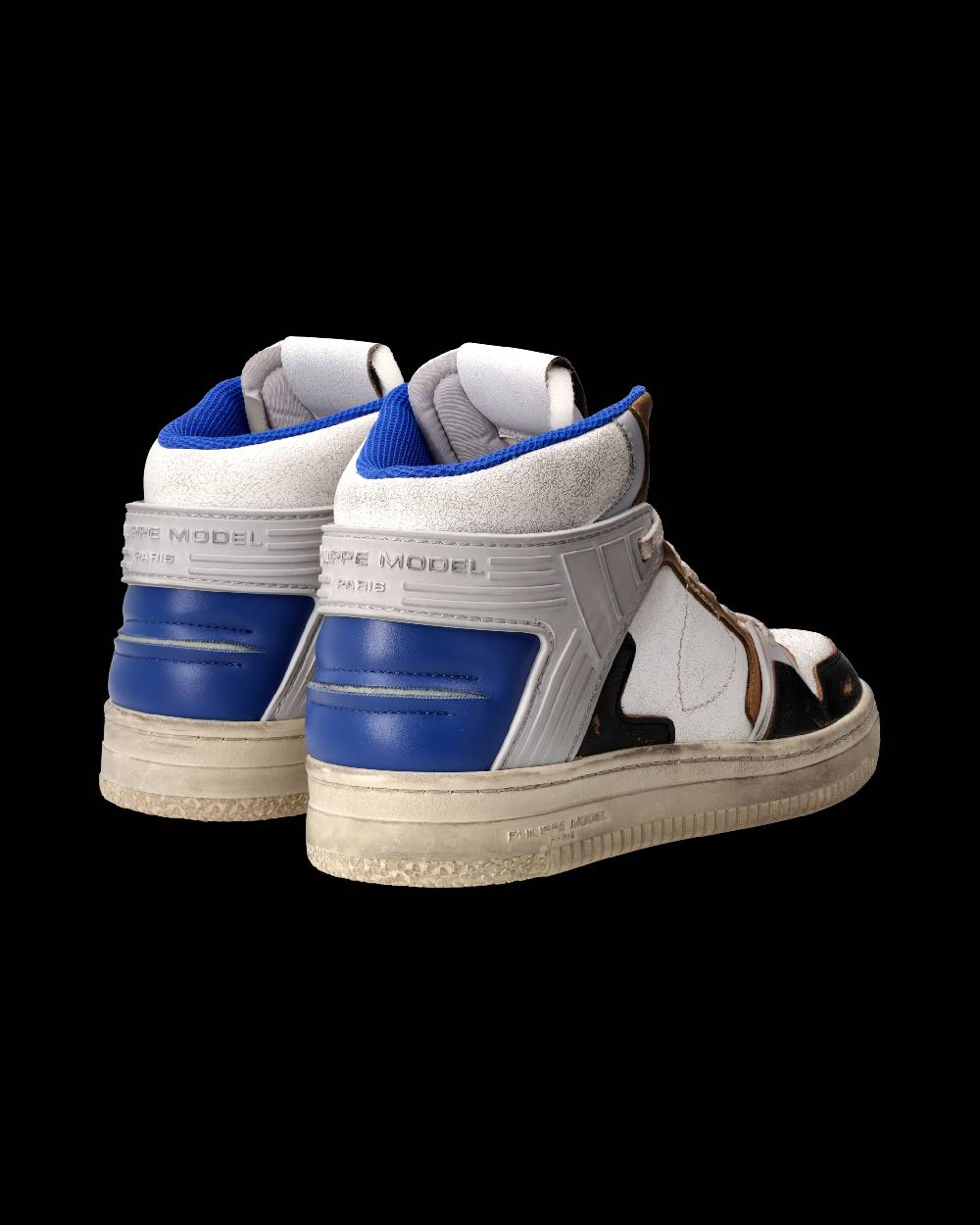 Philippe Model Sneaker La Grande Uomo, Bianco e Blu Nuovo