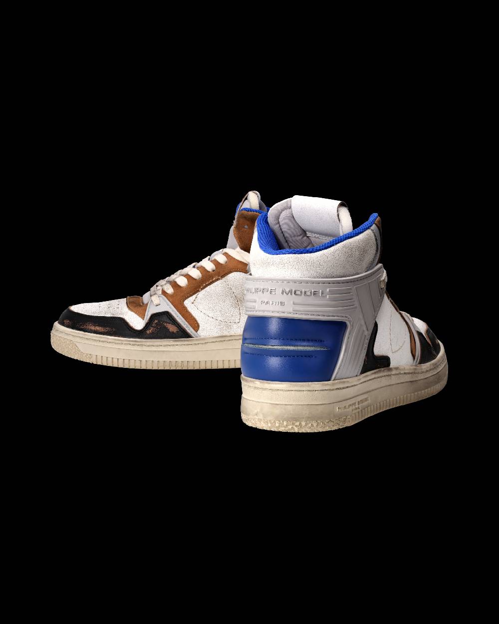Philippe Model Sneaker La Grande Uomo, Bianco e Blu Nuovo